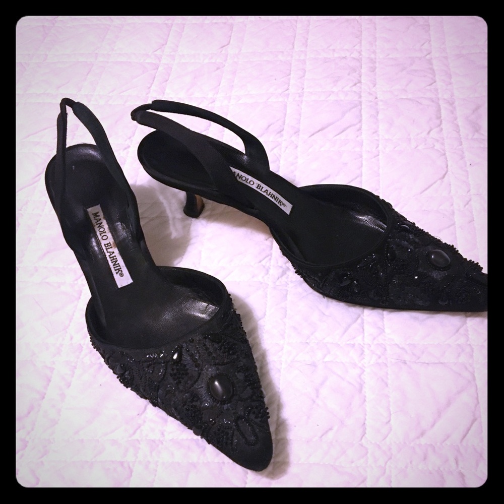 Manalo Blahnik Evening Slingbacks